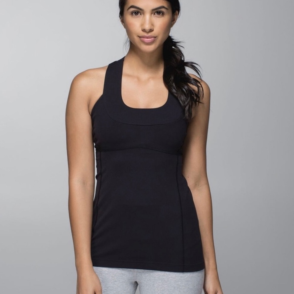 Lululemon Black Racer Back Tank Top